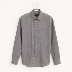 Nordstrom Shirt Men's Button Down Long Sleeve Micro-Check Non-Iron Trim Fit 16